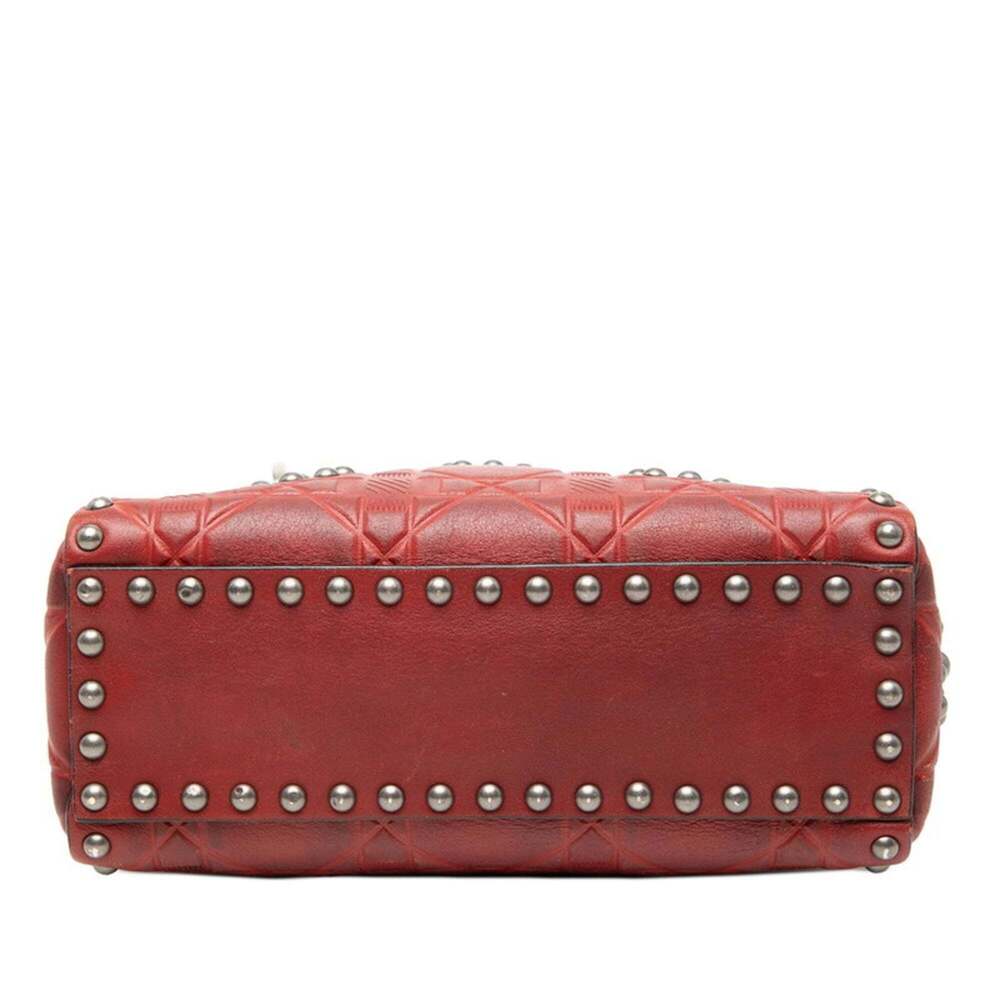 CHRISTIAN DIOR Red Leather Shoulder Bag - Picture 3 of 8